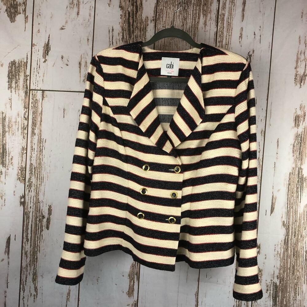 CAbi, Nautical Style Blazer, Size 10. In excellent condition!